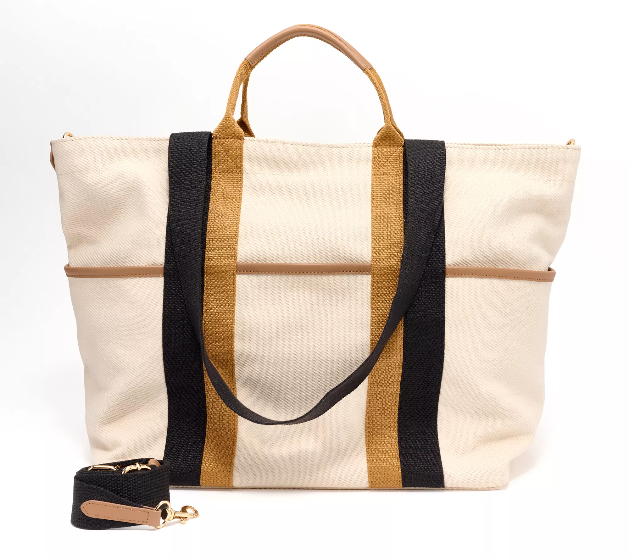 "As Is" Market By Monica Canvas Hero XL Tote with Crossbody Strap