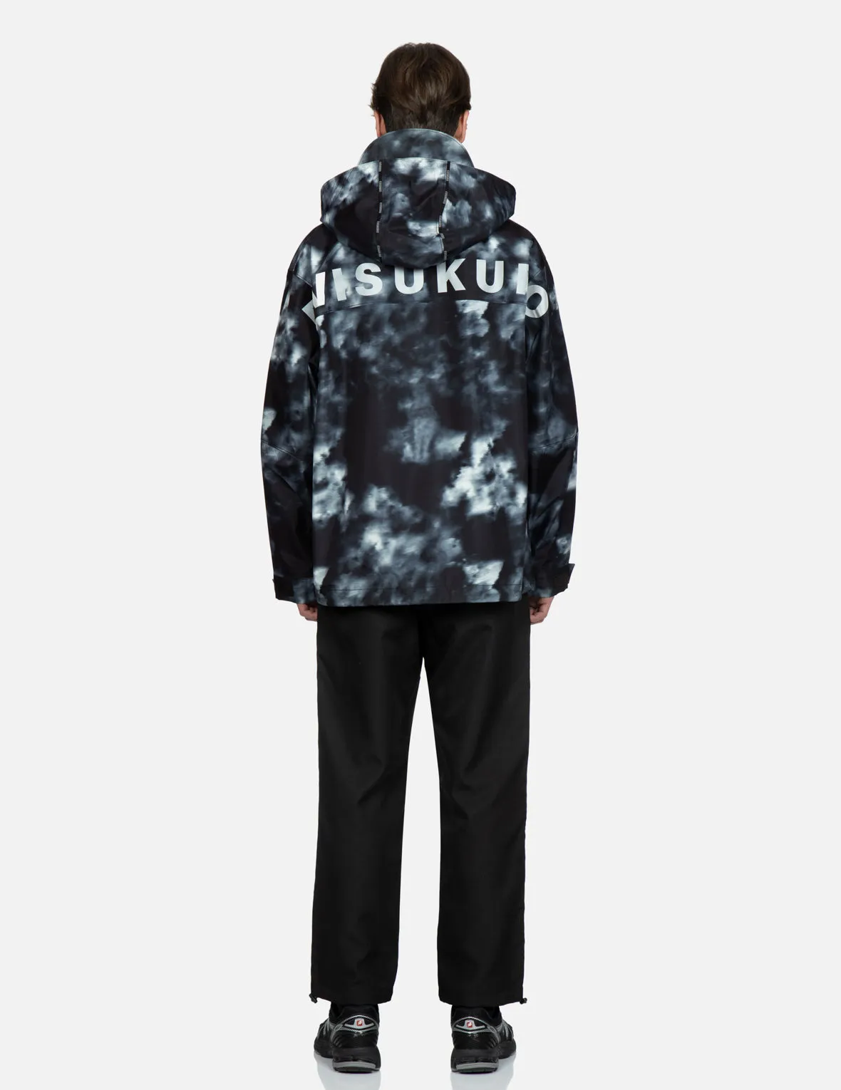 Allover Digital Print Hooded Windbreaker