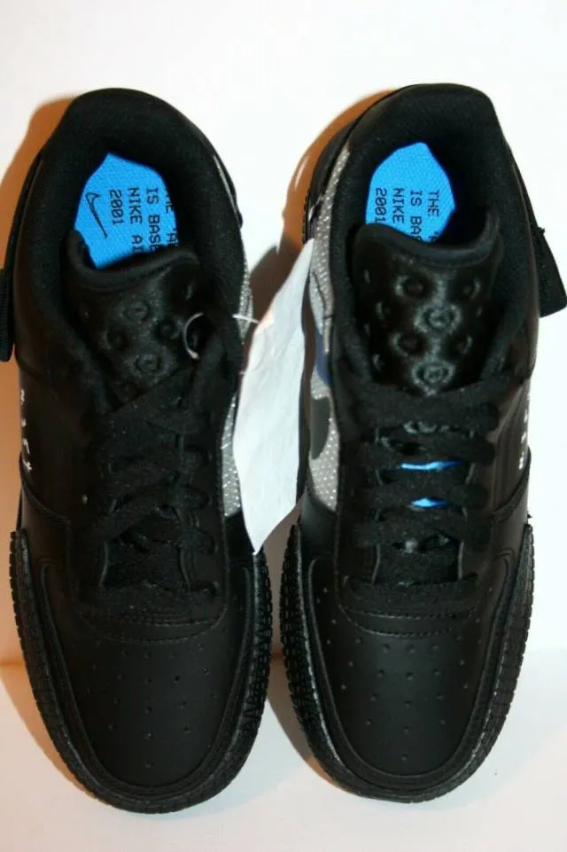 AUTHENTIC Nike Air Force 1 Type GS Black Photo Blue BQ47...