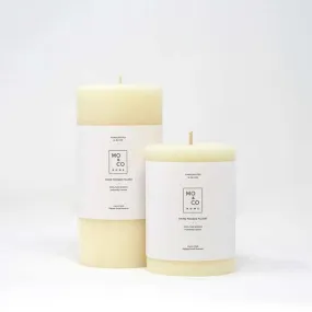 Beeswax Pillar Candles - Natural White