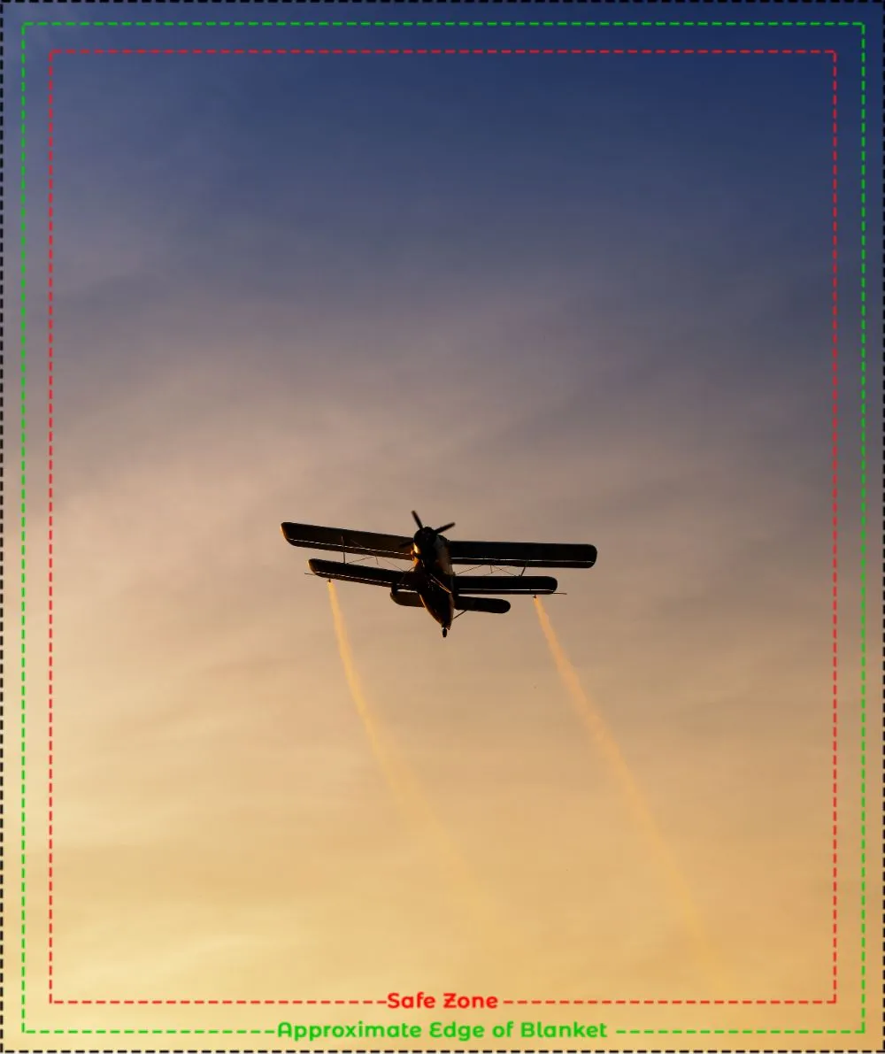 Biplane Sunset Blanket