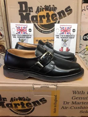 Blue Moon X Dr Martens Made in England Black Smooth Monk Shoe Size 4 1/2