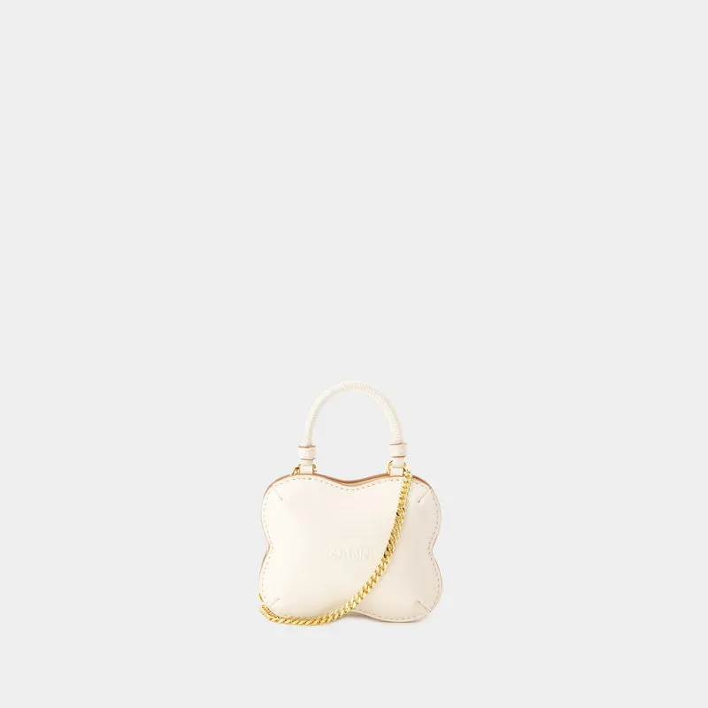 Butterfly Nano Crossbody - Ganni - Synthetic Leather - Beige