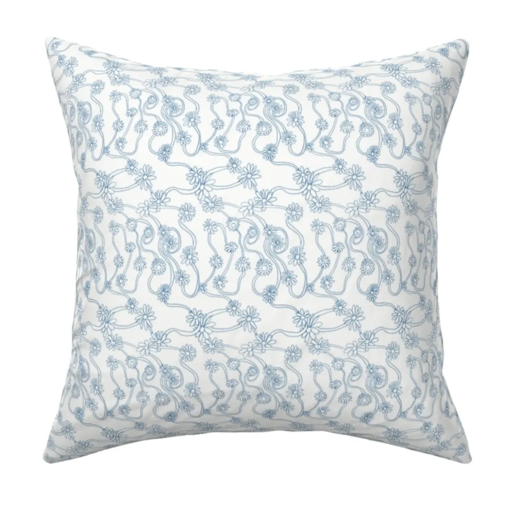 Daisy Pop Dutch Blue Pillow