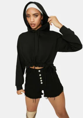 Dark Beach Player Terry Hoodie Top-