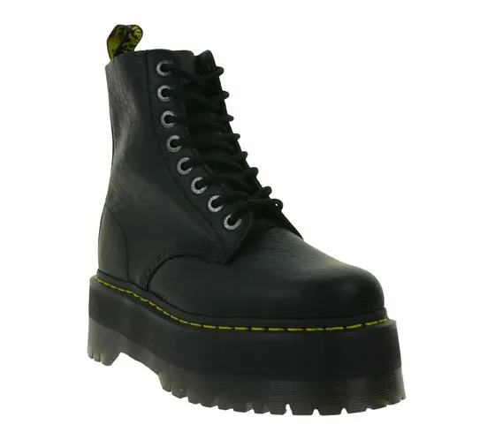 Dr. Martens 1460 Pascal Max Botas de plataforma para mujer Zapatos de cuero genuino Botas de invierno 26925001 Negro