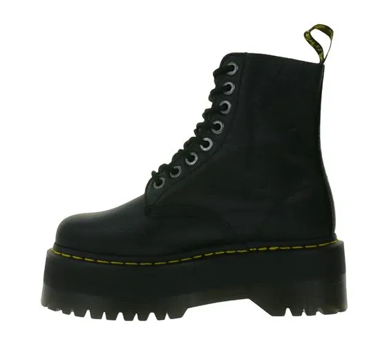 Dr. Martens 1460 Pascal Max Botas de plataforma para mujer Zapatos de cuero genuino Botas de invierno 26925001 Negro