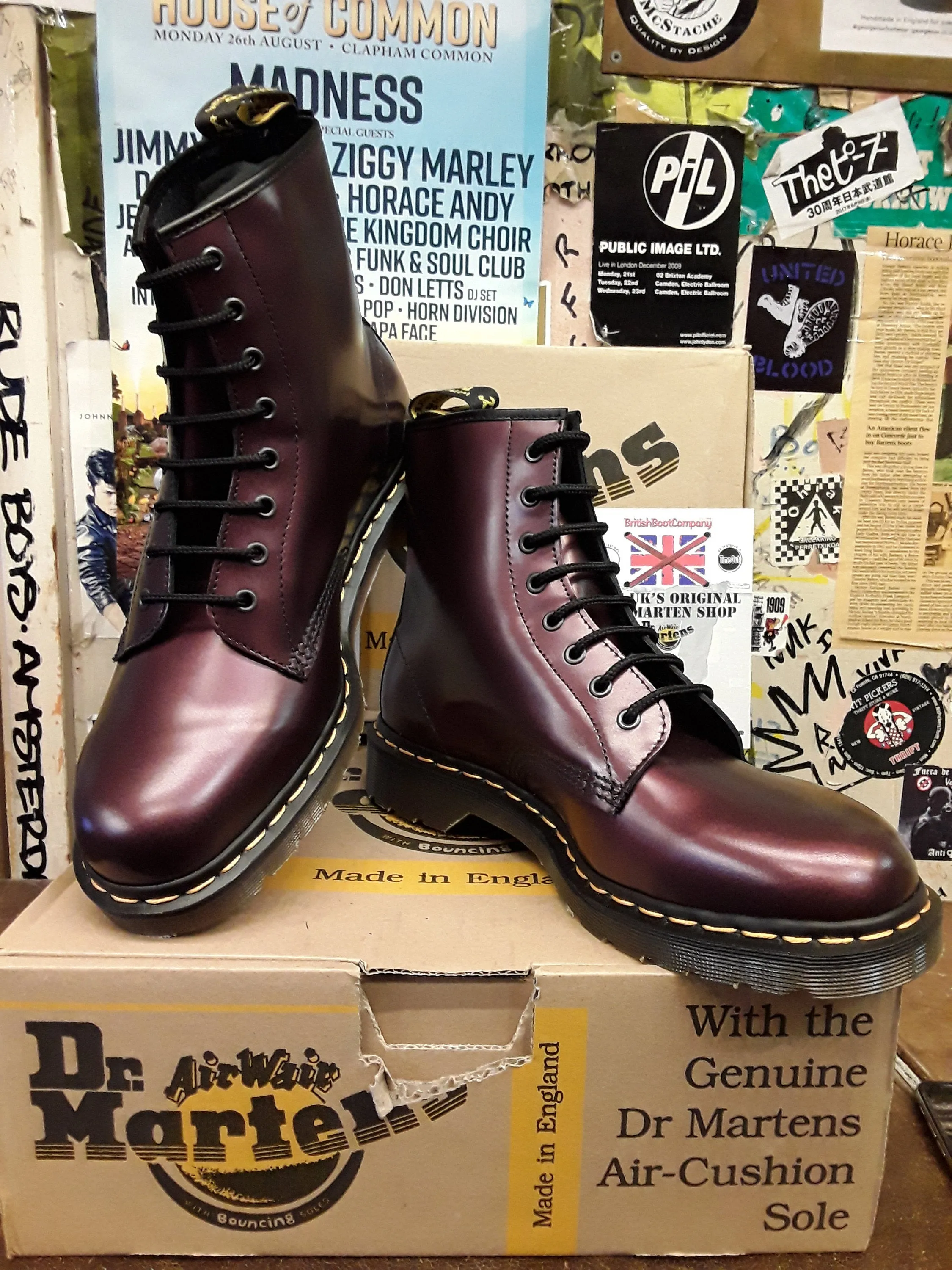 Dr Martens Made In England 1460 Bordo Shimmer