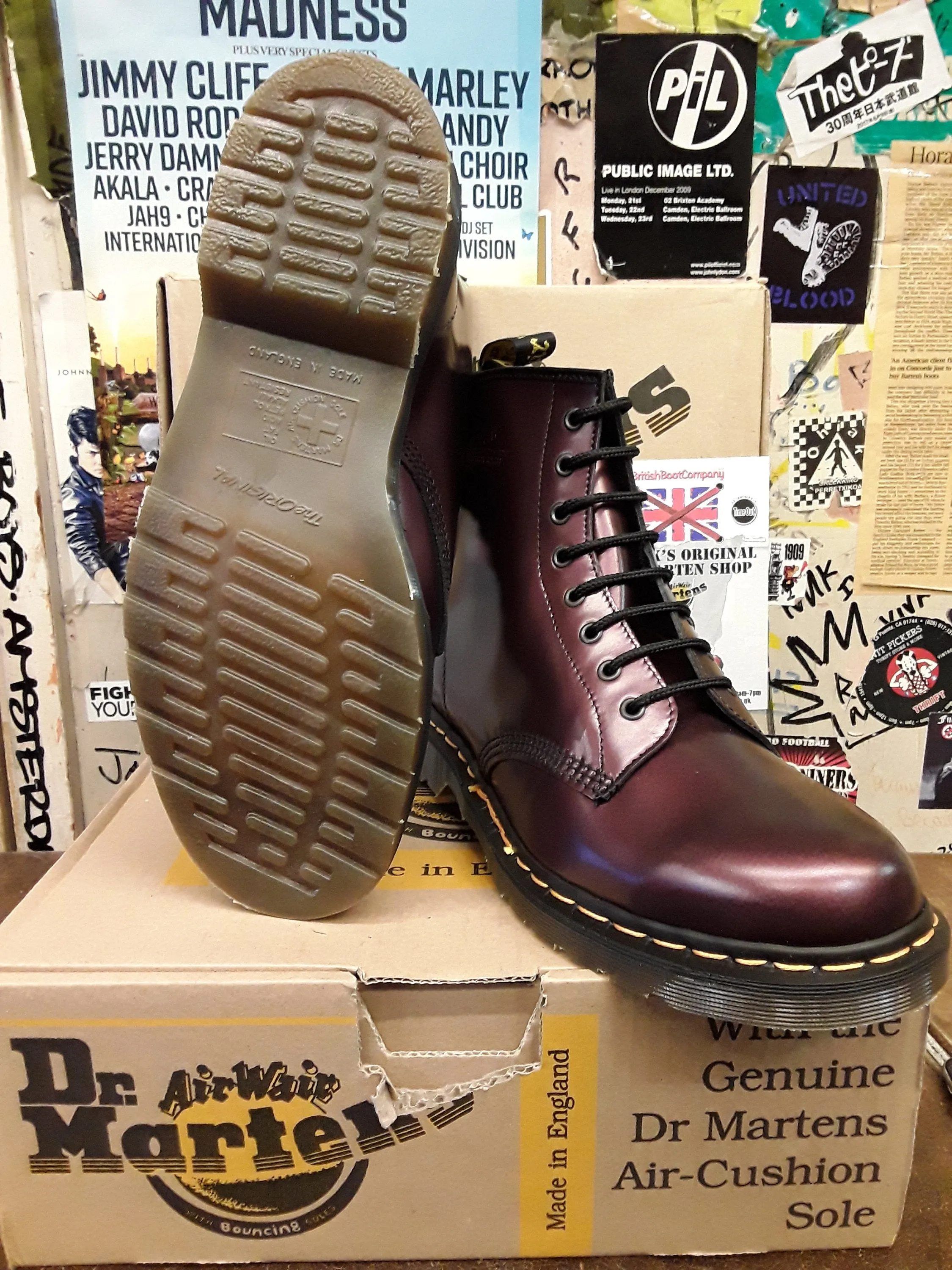 Dr Martens Made In England 1460 Bordo Shimmer