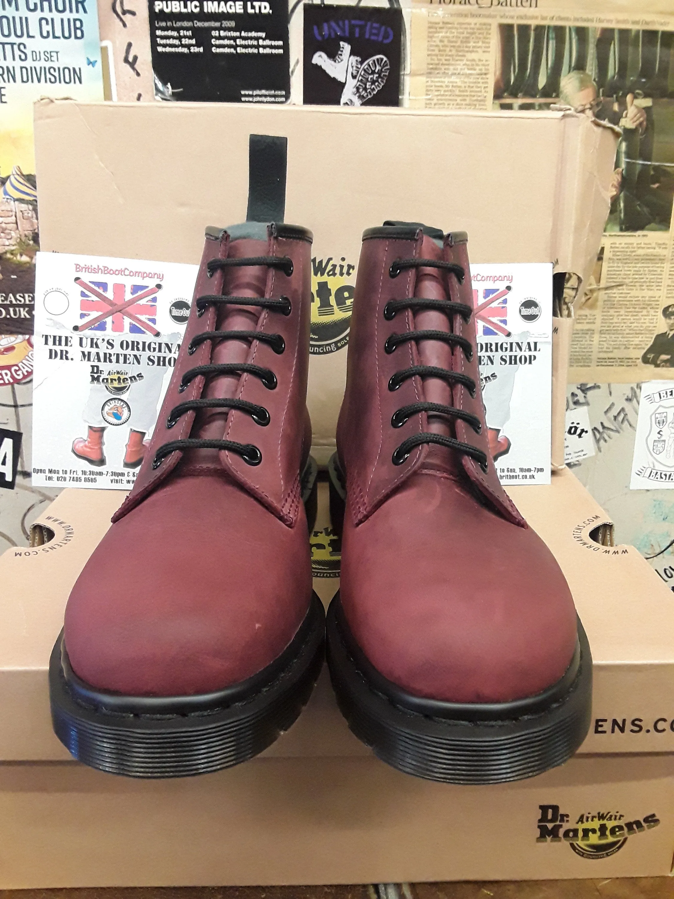 Dr Martens Red Crazy horse 6 hole limited Edition,  Various Sizes