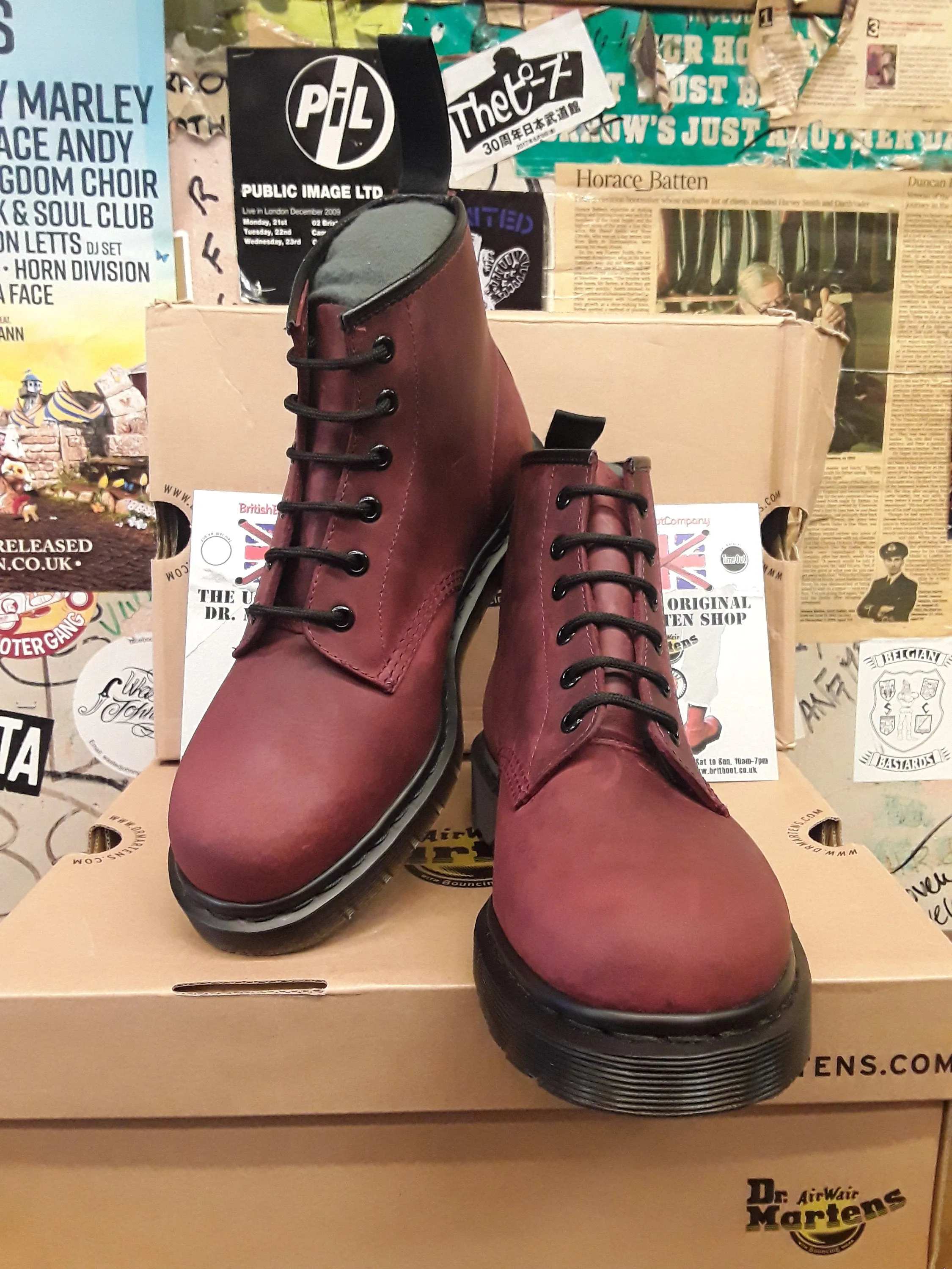 Dr Martens Red Crazy horse 6 hole limited Edition,  Various Sizes