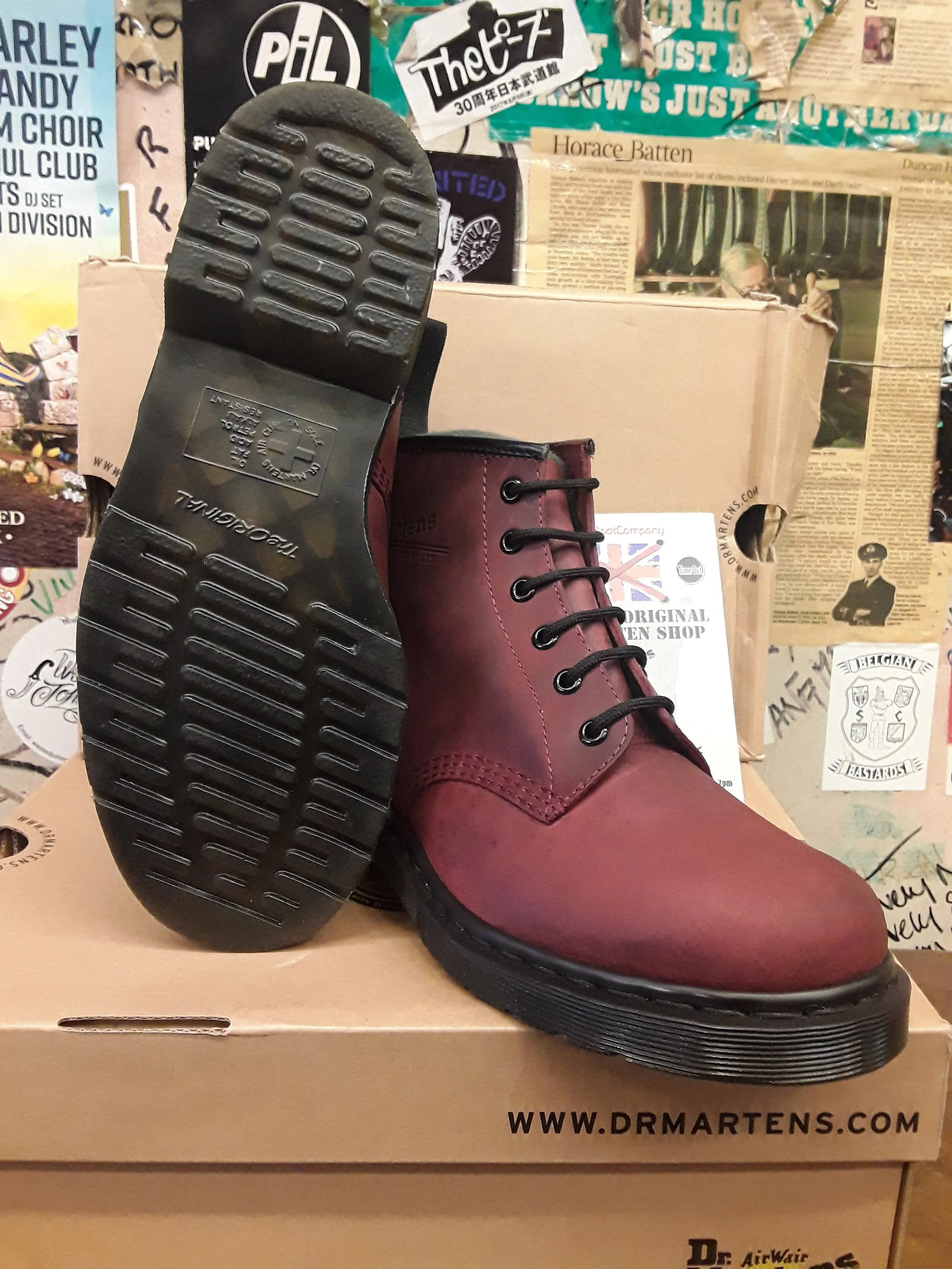 Dr Martens Red Crazy horse 6 hole limited Edition,  Various Sizes