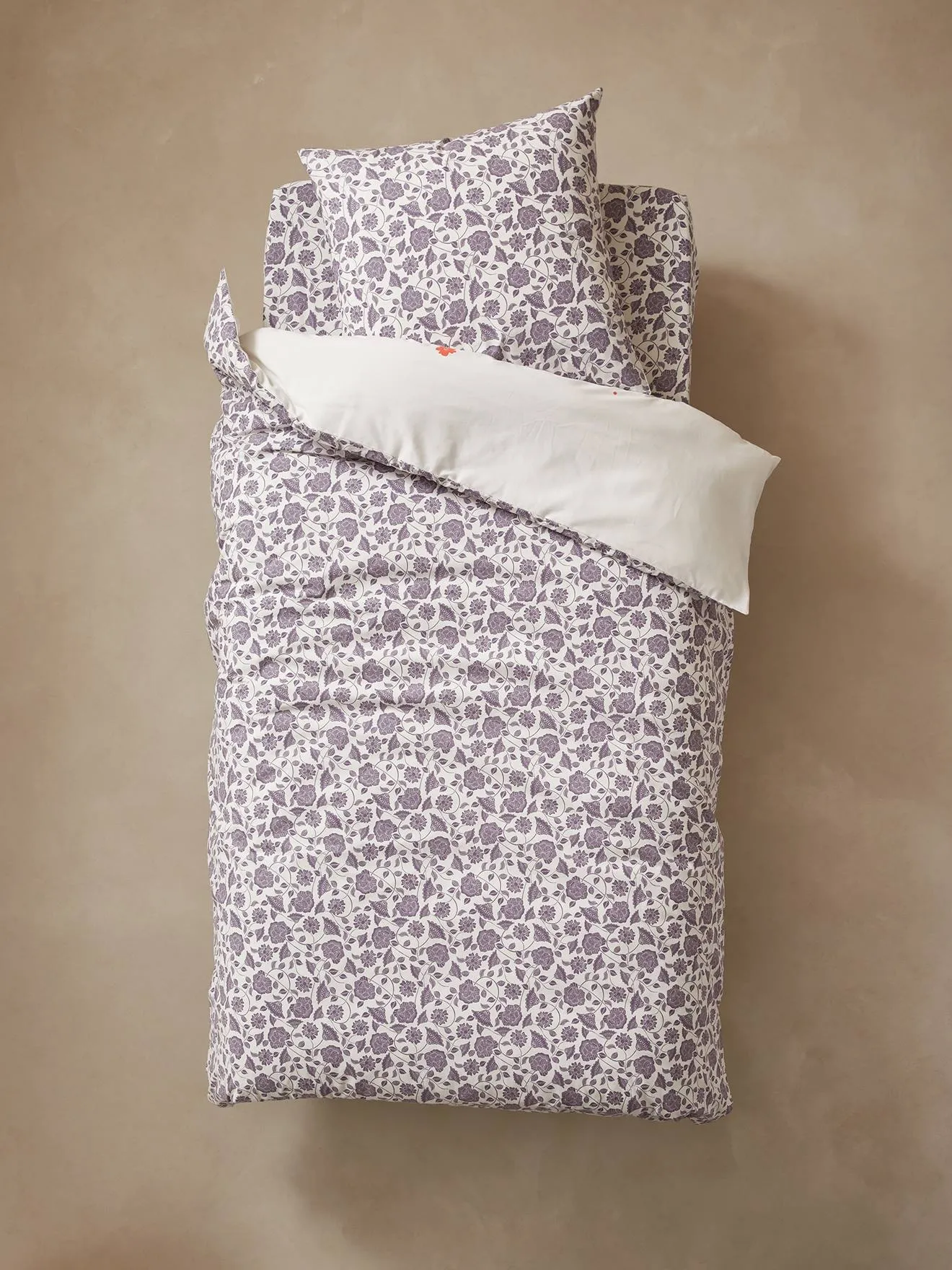 Duvet Cover + Pillowcase Set for Children, North Folk - printed white