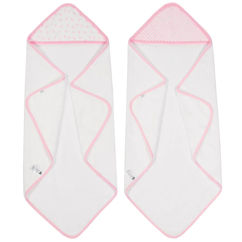 Embroidered Baby Girl 2-Pack Hooded Towels