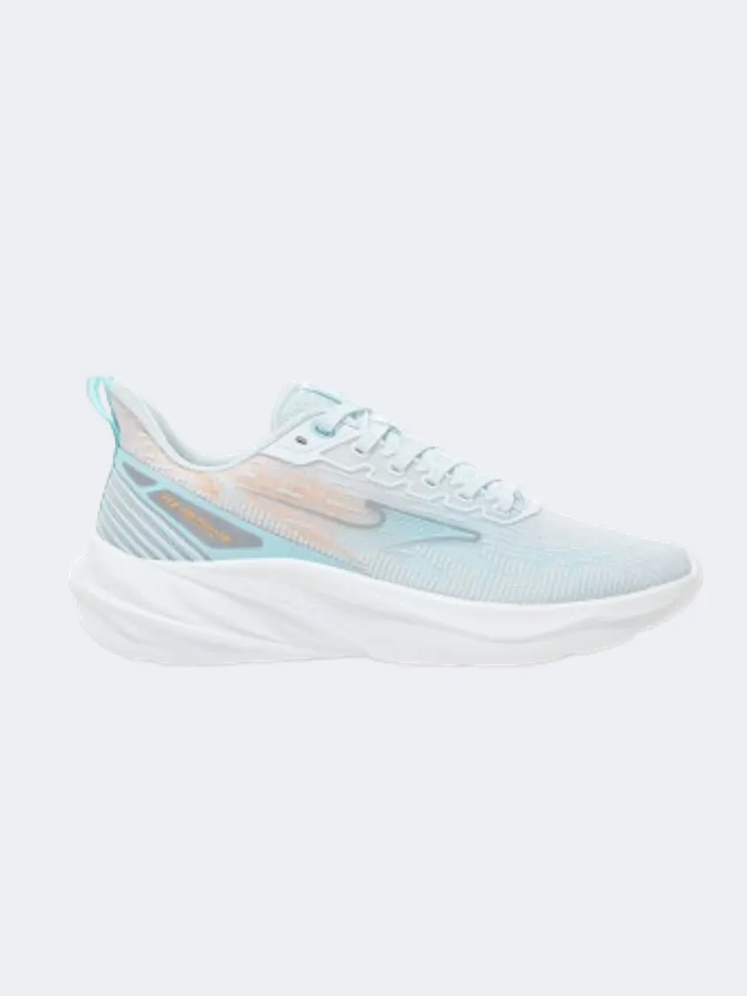 Erke Cushioning Women Running Shoes White/Blue