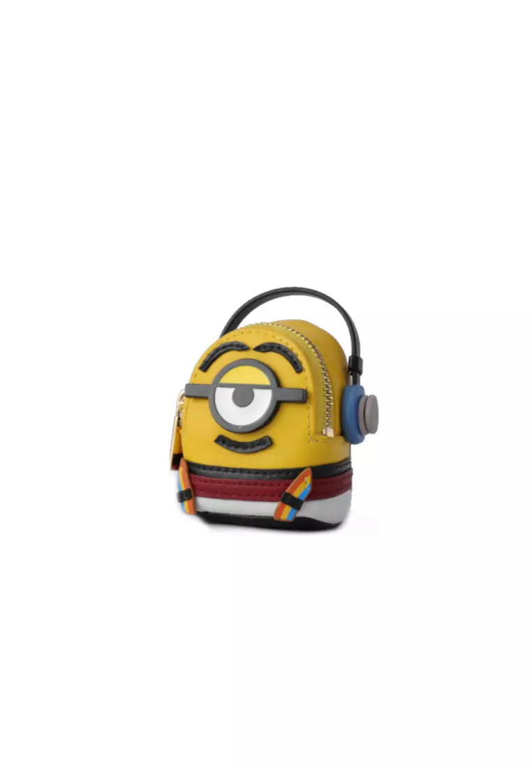 FION Minions Leather Nano Crossbody & Shoulder Handbag - Sport Wear with Earphone