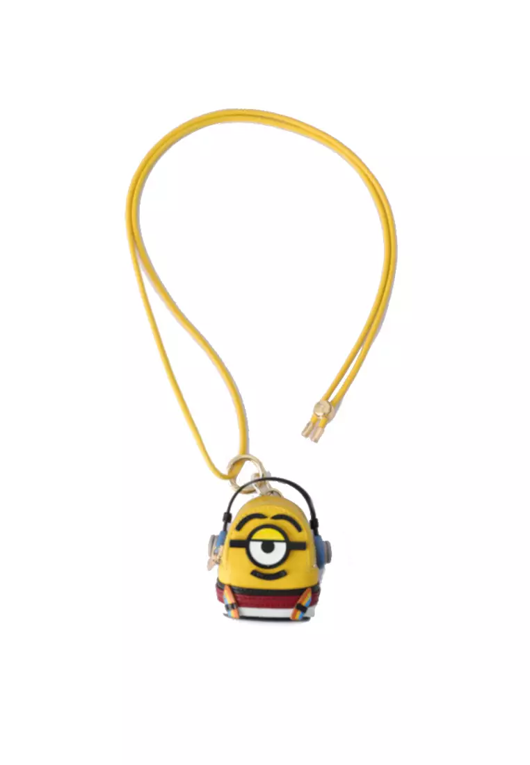 FION Minions Leather Nano Crossbody & Shoulder Handbag - Sport Wear with Earphone