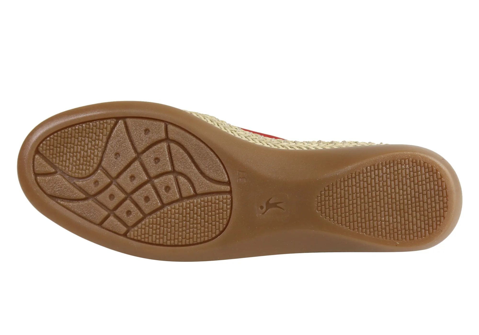 Flex & Go Womens Comfortable Espadrille Leather Flats Made In Portugal