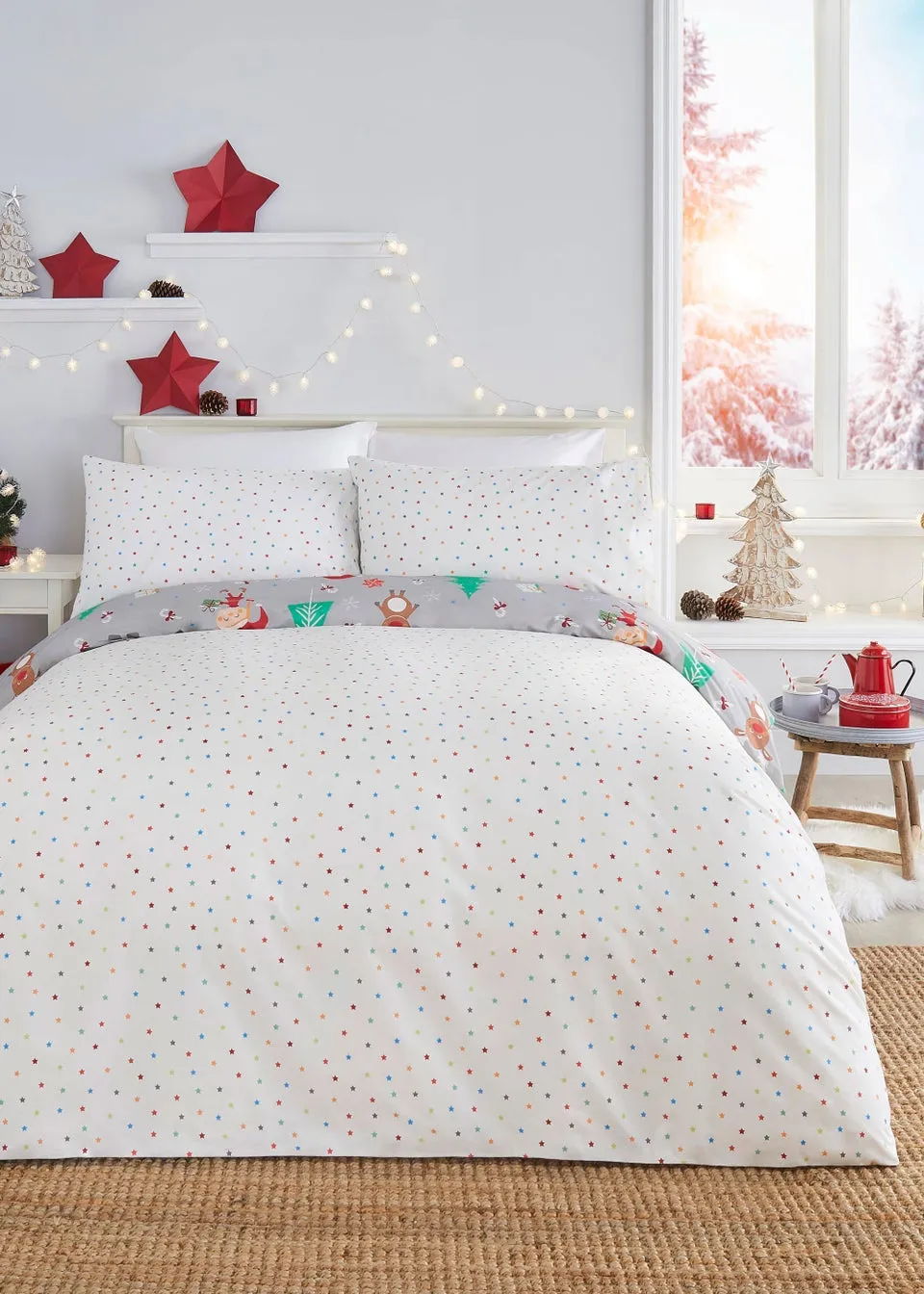 Fusion Christmas Elf & Santa Duvet Cover