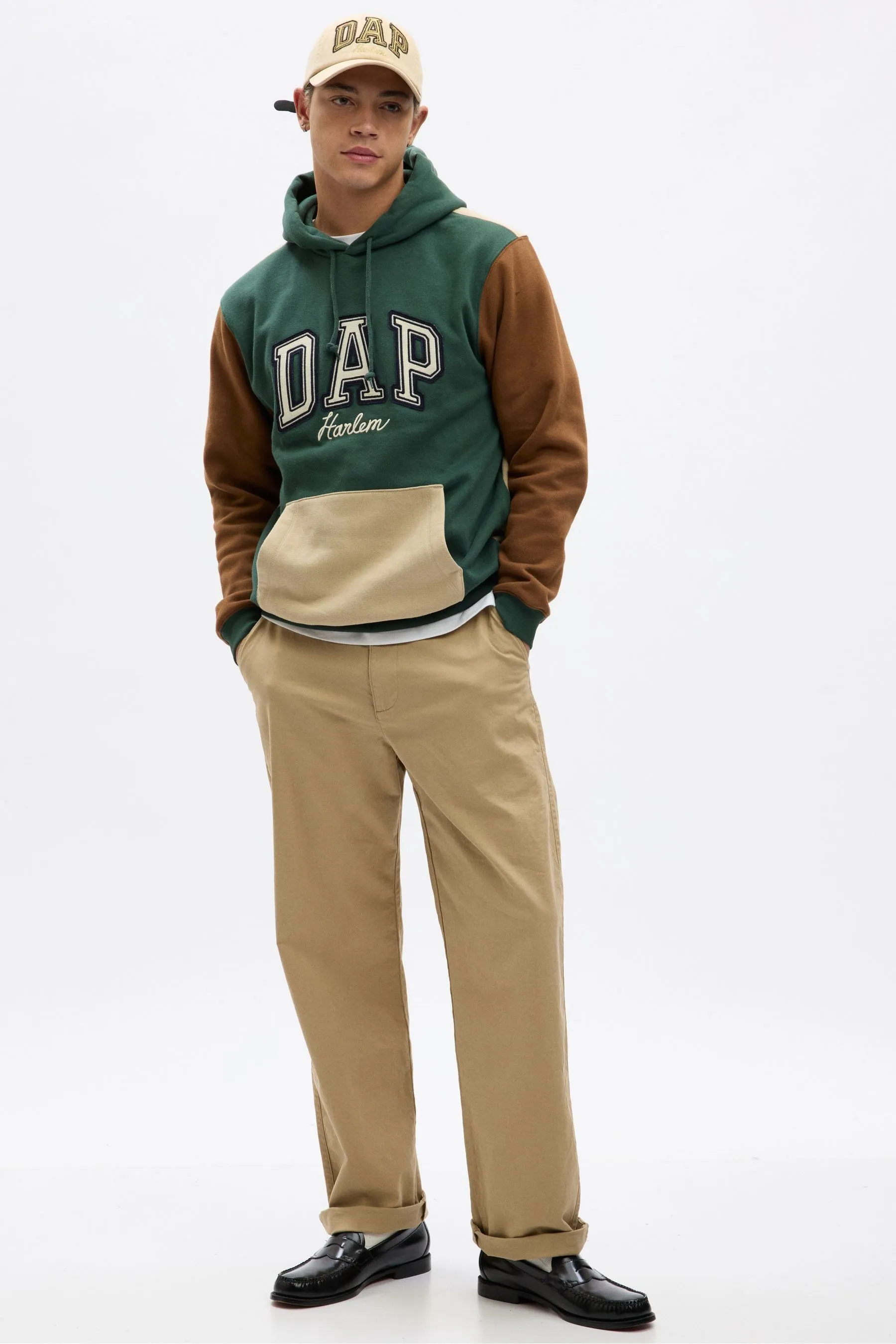 Green and Brown Dapper Dan Logo Hoodie