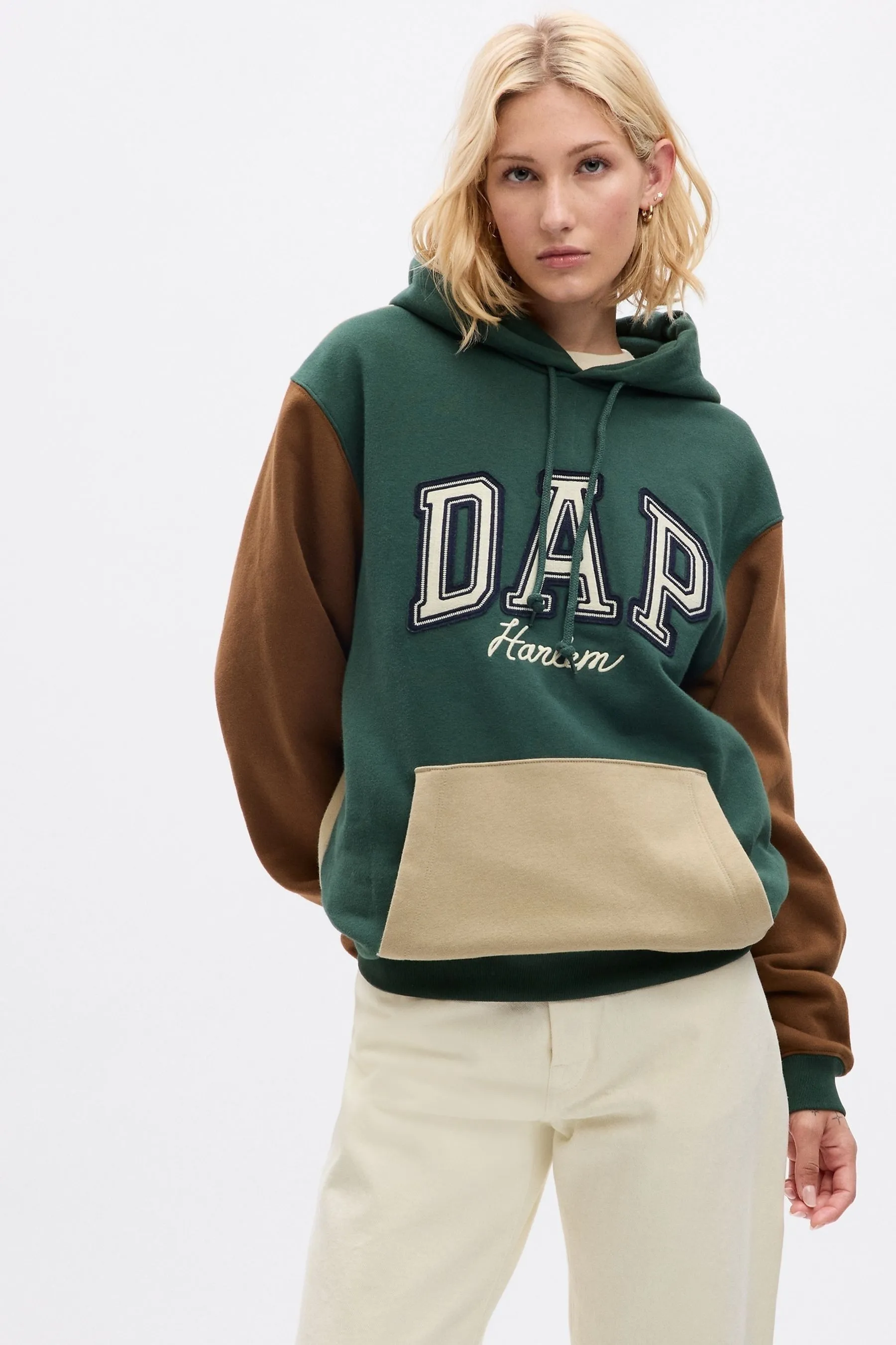 Green and Brown Dapper Dan Logo Hoodie