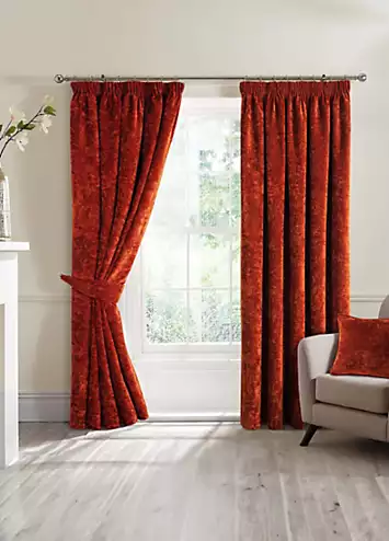 Home Curtains Camden Heavyweight Chenille Blackout Lined Pencil Pleat Curtains | Kaleidoscope