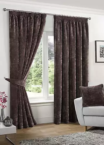 Home Curtains Camden Heavyweight Chenille Blackout Lined Pencil Pleat Curtains | Kaleidoscope