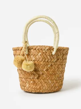     KAYU  Mini St. Tropez Pom Pom Straw Tote    