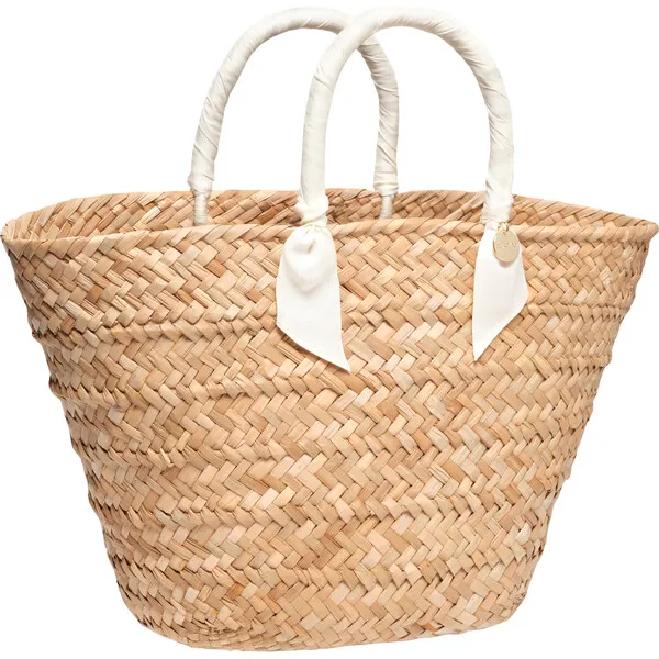 Kayu Women's Rosie Woven Seagrass Tote, Ivory