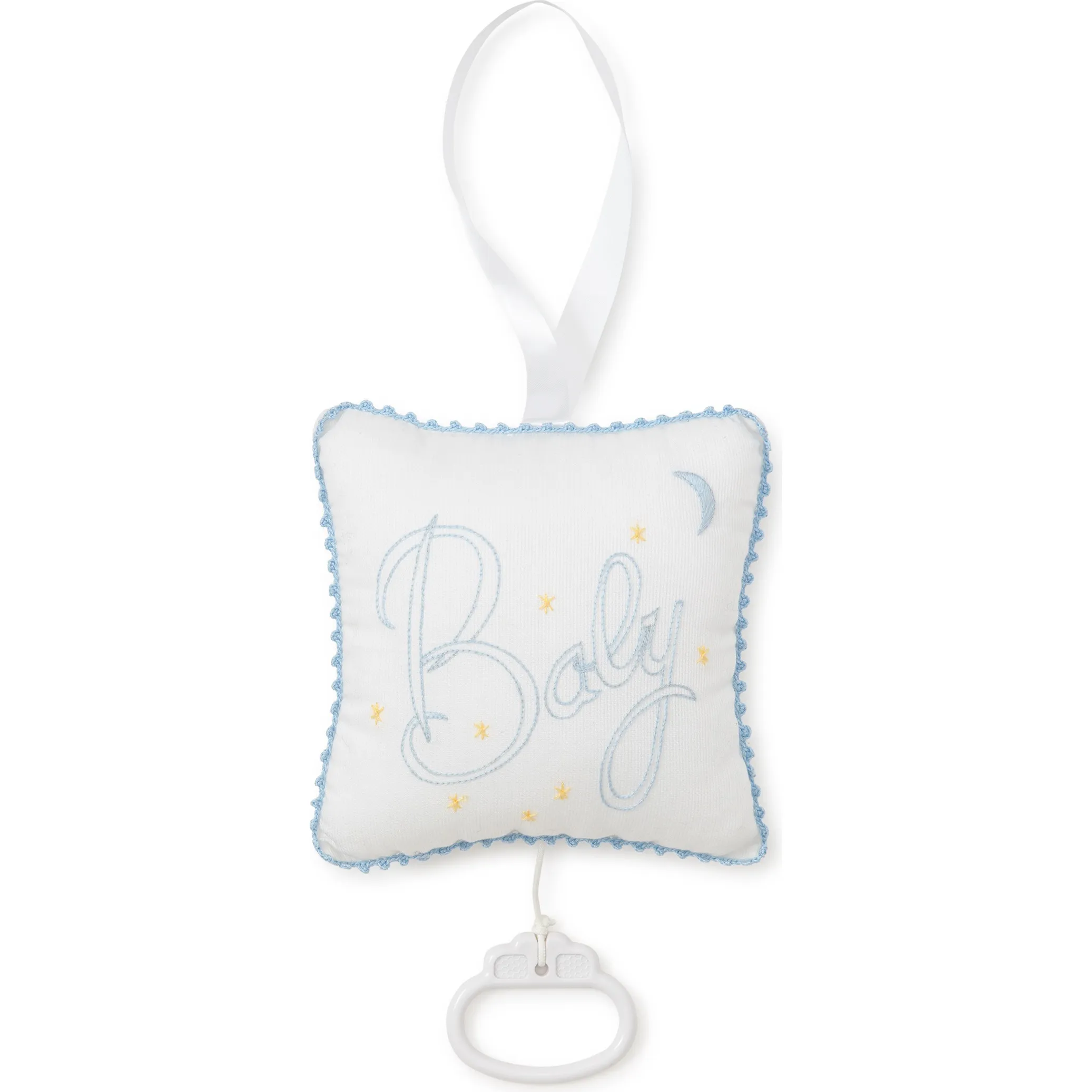 Kissy Kissy Boys Christening Musical Pillow, Blue