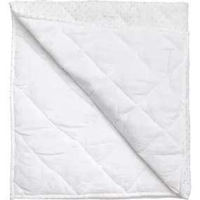 Louelle. Play Mat Quilt, Gold Spot & White Linen