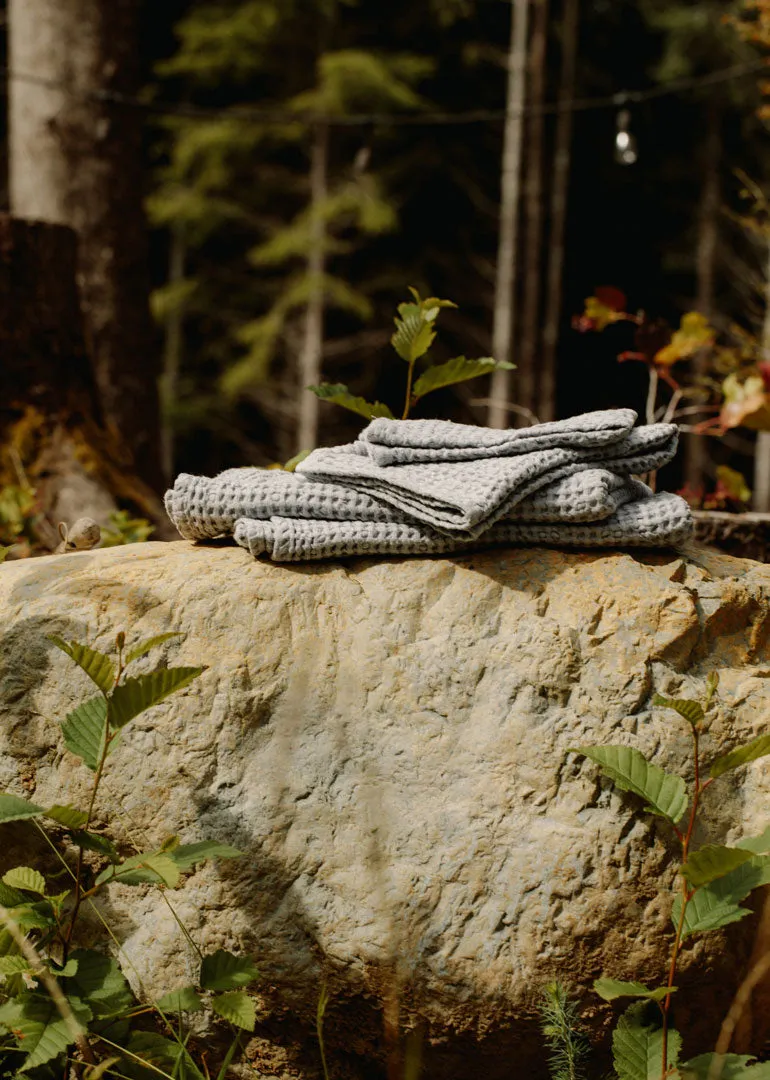 Magic Linen - Waffle Towels in Cinnamon, Light Grey, Dark Grey, or Beige