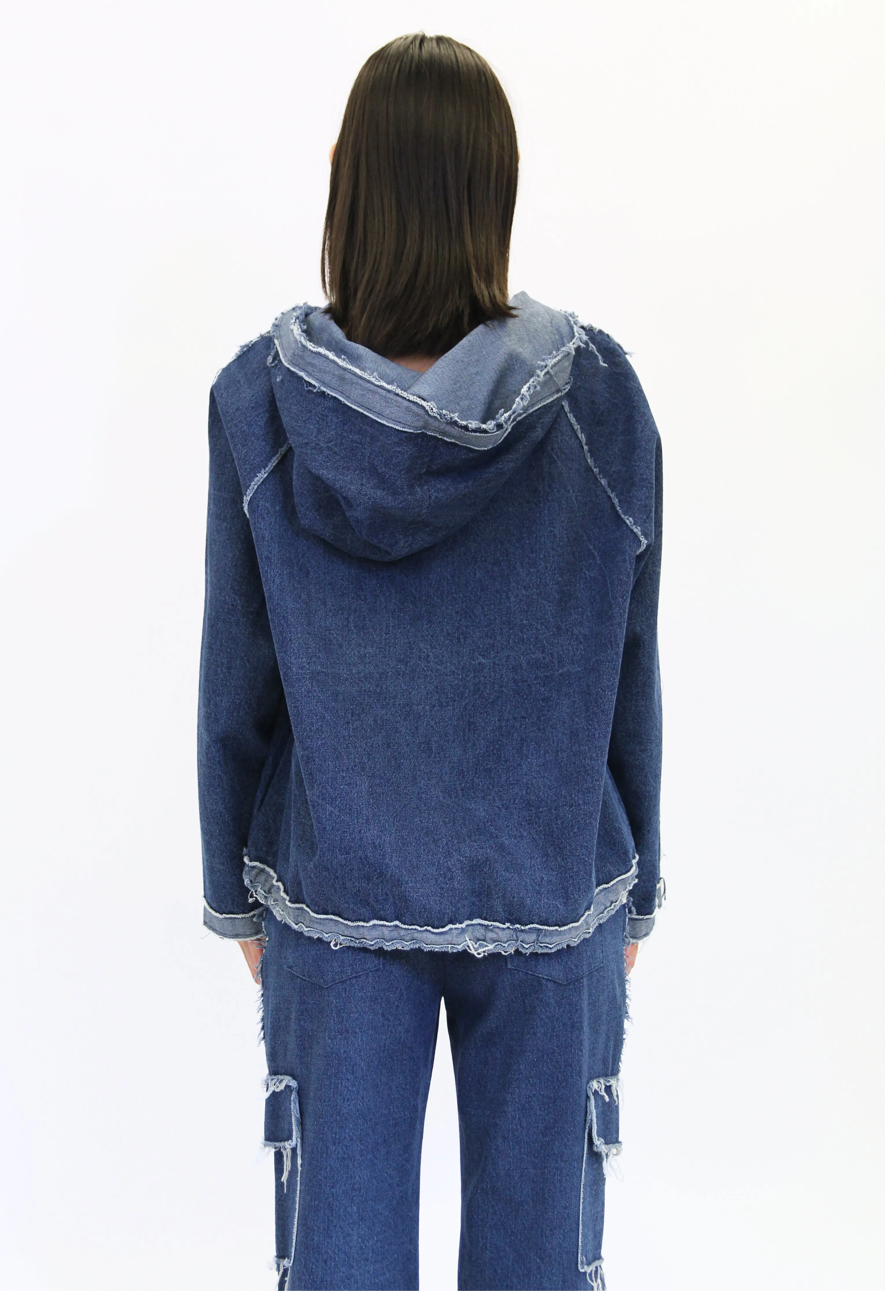 Mellow Distressed Denim Hoodie