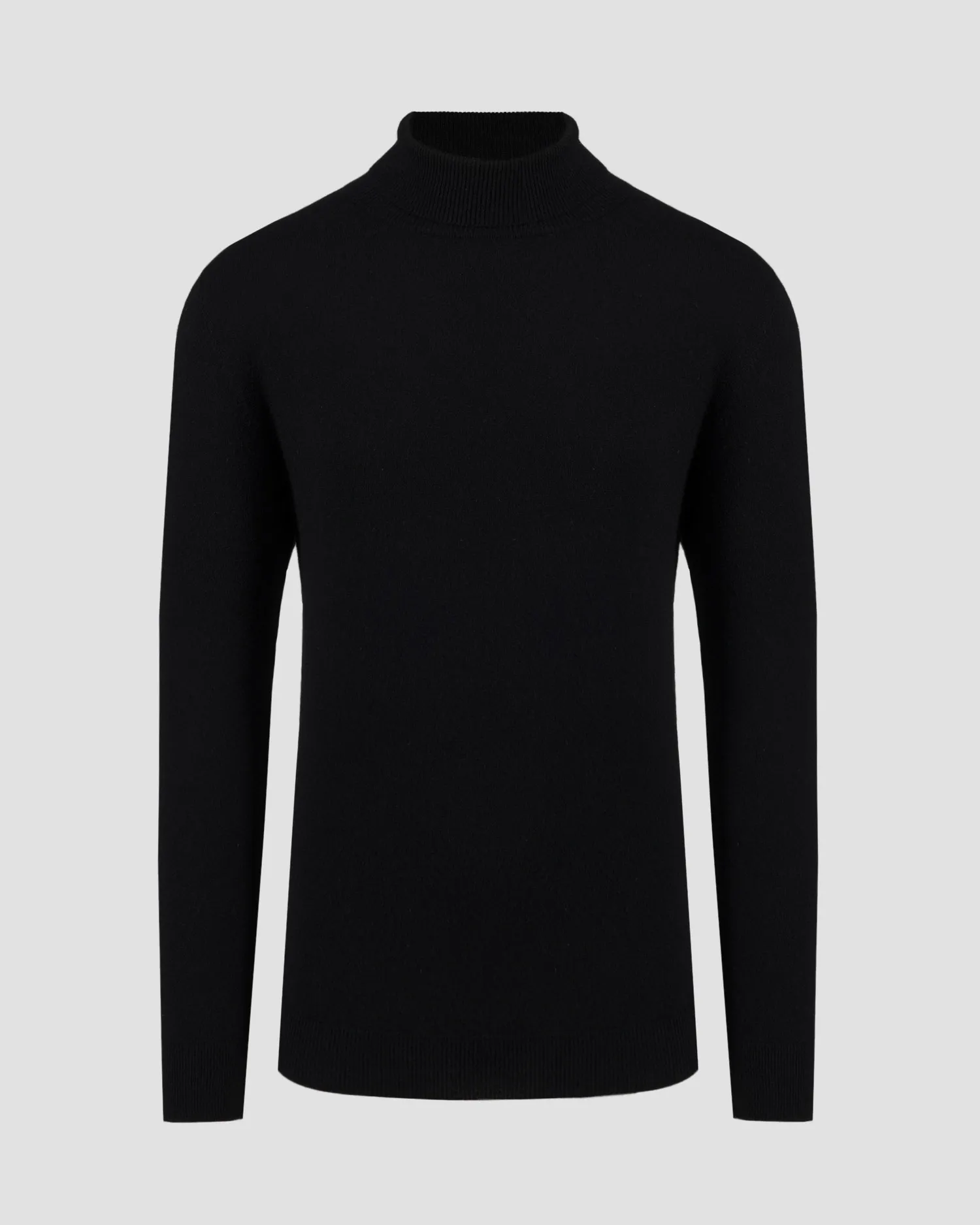 Men's black cashmere turtleneck Johnstons of Elgin KAI05417-sa0900