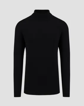 Men's black cashmere turtleneck Johnstons of Elgin KAI05417-sa0900