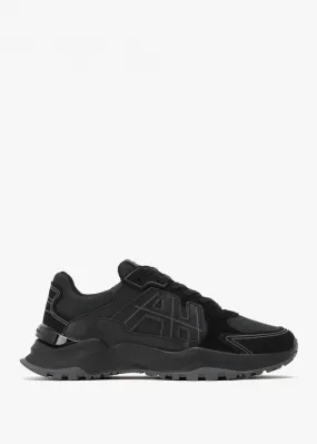 Men’s Ah One Triple Black Suede Trainers