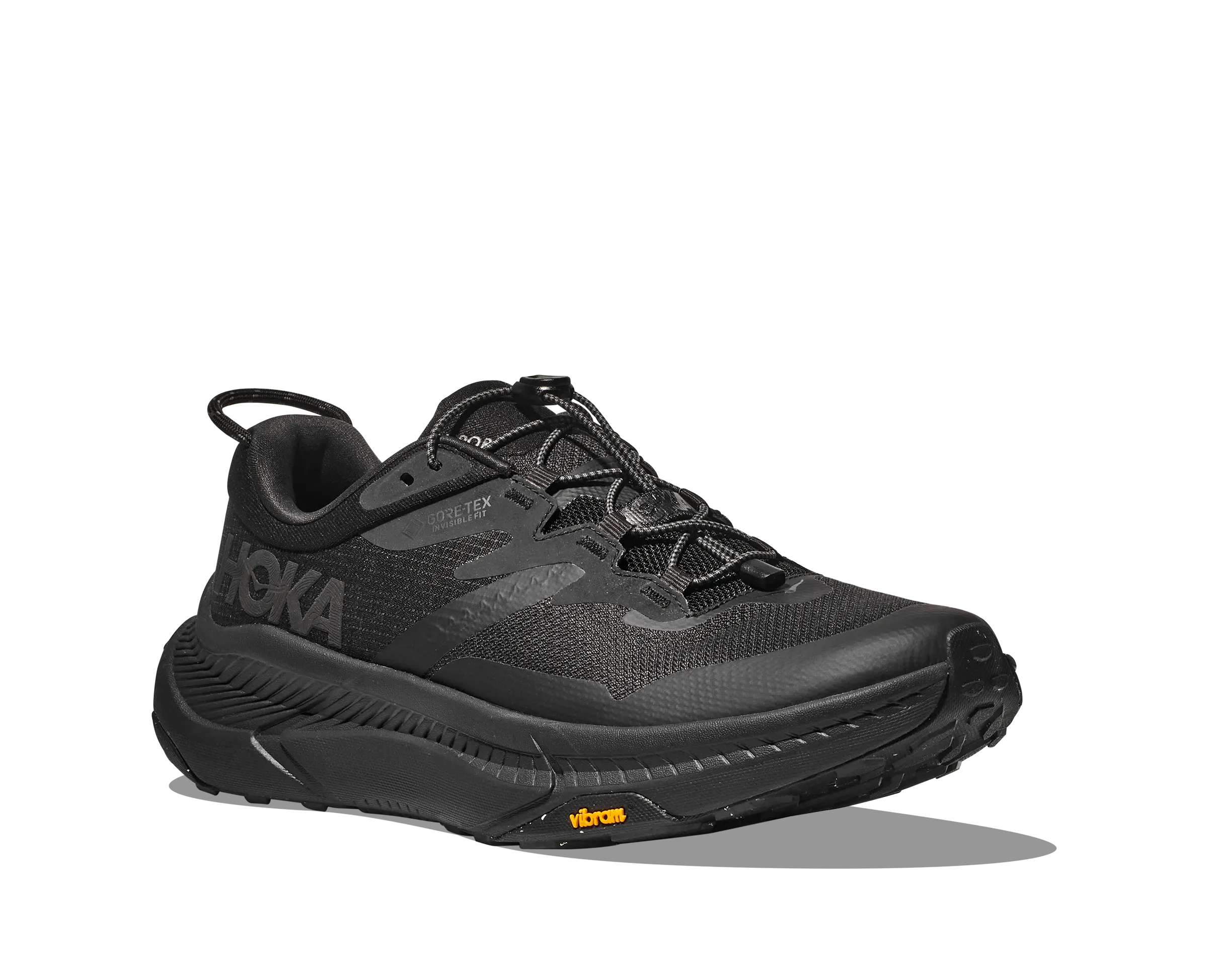 Men's Hoka Transport GTX Color: Black / Black