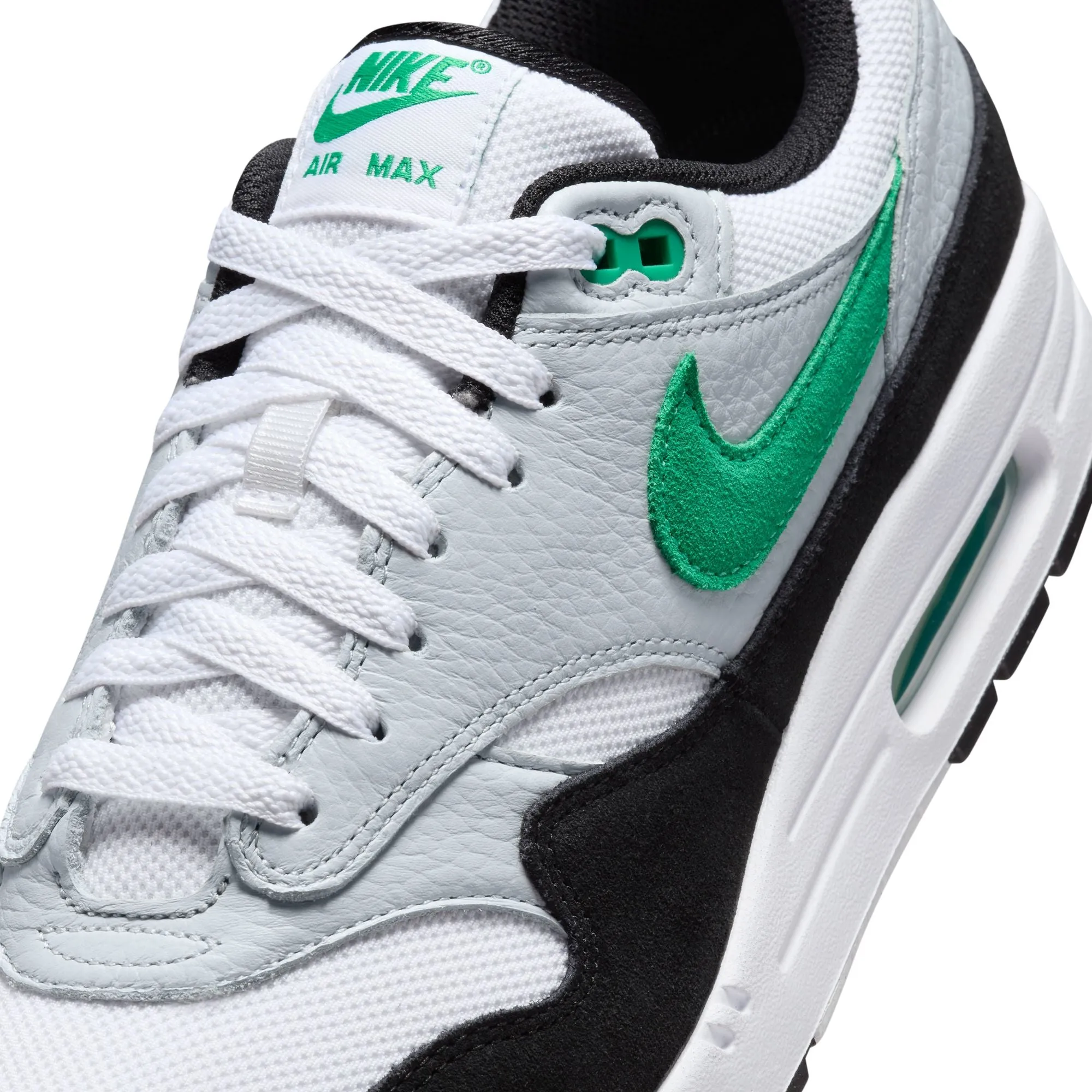 Men's Nike Air Max 1-WHITE/STADIUM GREEN-PURE PLATINUM-BLACK