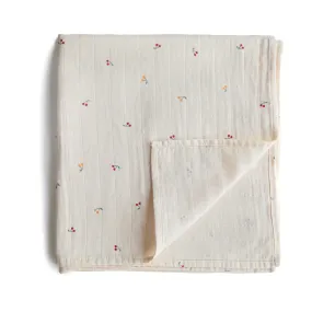 Muslin Swaddle Blanket - Cherries