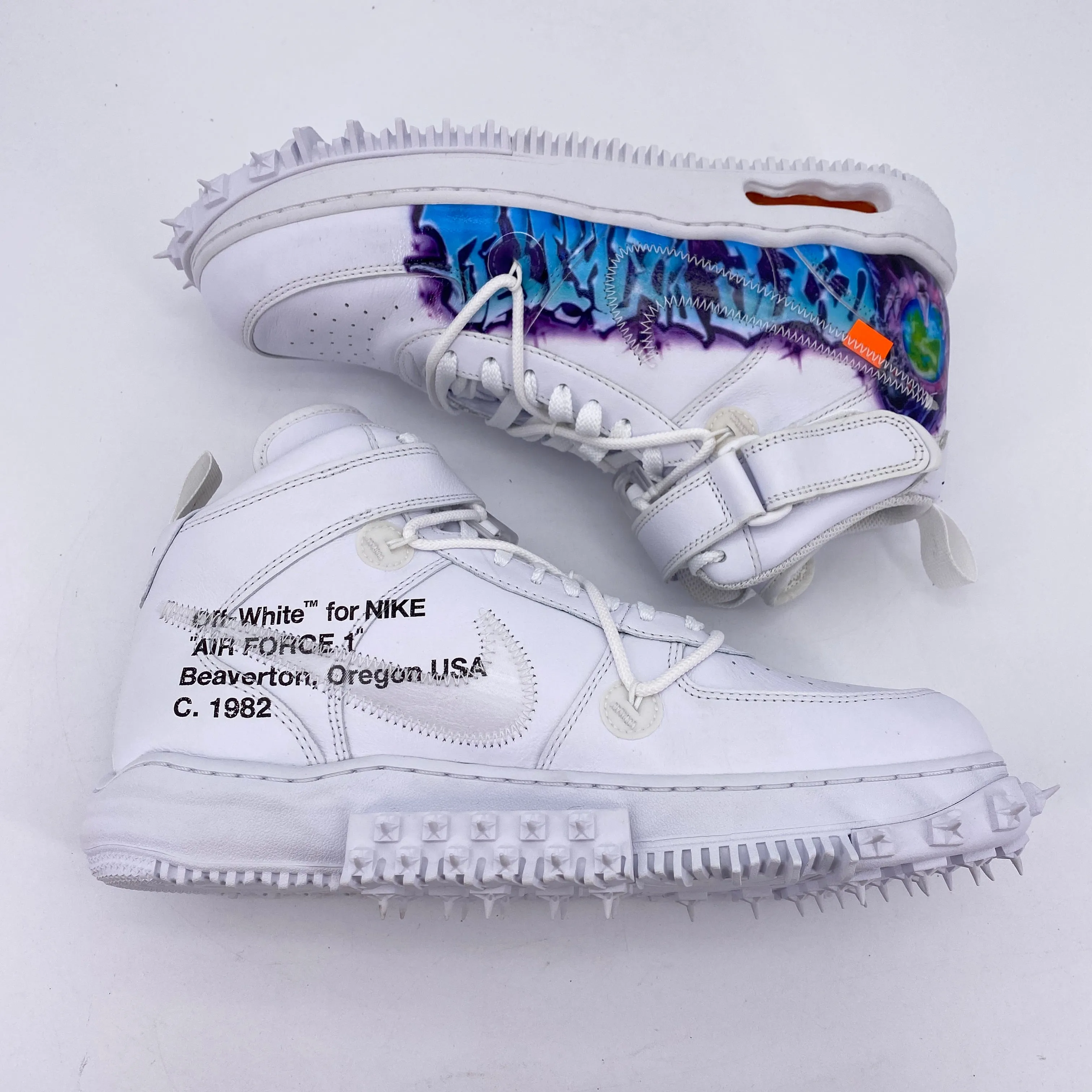 Nike Air Force 1 Mid / OW Graffiti 2023 New Size 12