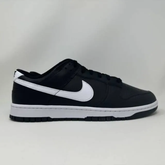 Nike Dunk Low Retro Black Panda 2.0 White Leather Men's ...