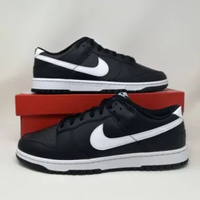 Nike Dunk Low Retro Black Panda 2.0 White Leather Men's ...