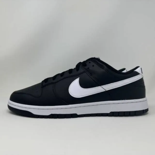 Nike Dunk Low Retro Black Panda 2.0 White Leather Men's ...