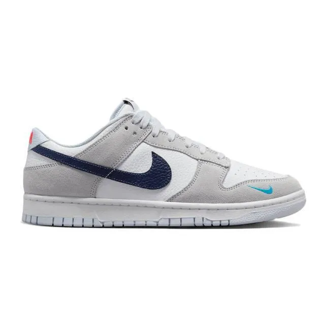 Nike Dunk Low (White Grey Navy Aqua Mini Swoosh/ White/ ...