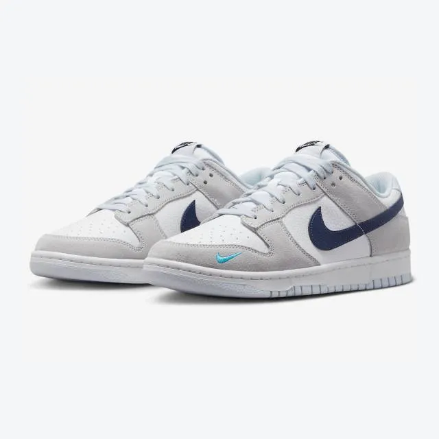 Nike Dunk Low (White Grey Navy Aqua Mini Swoosh/ White/ ...