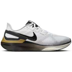 Nike Men's Air Zoom Structure 25 Running Shoes White / Metallic Gold / Light Smoke Grey / Black