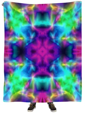 Nous Dissenys Tie-Dye Plush Blanket