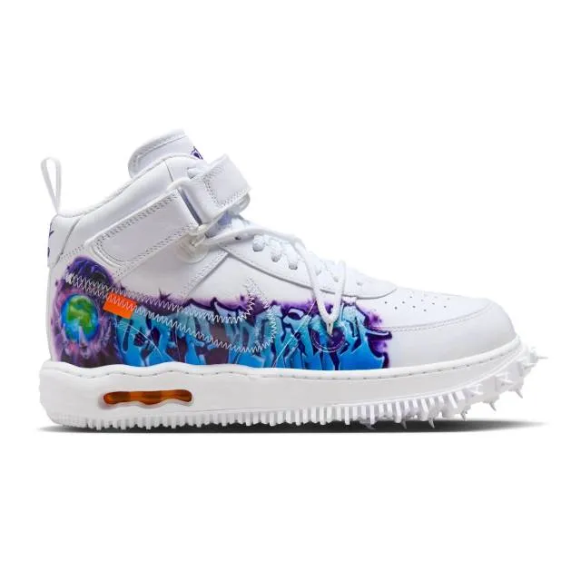 Off-White x Nike Air Force 1 Mid (Graffiti/ White/ White...