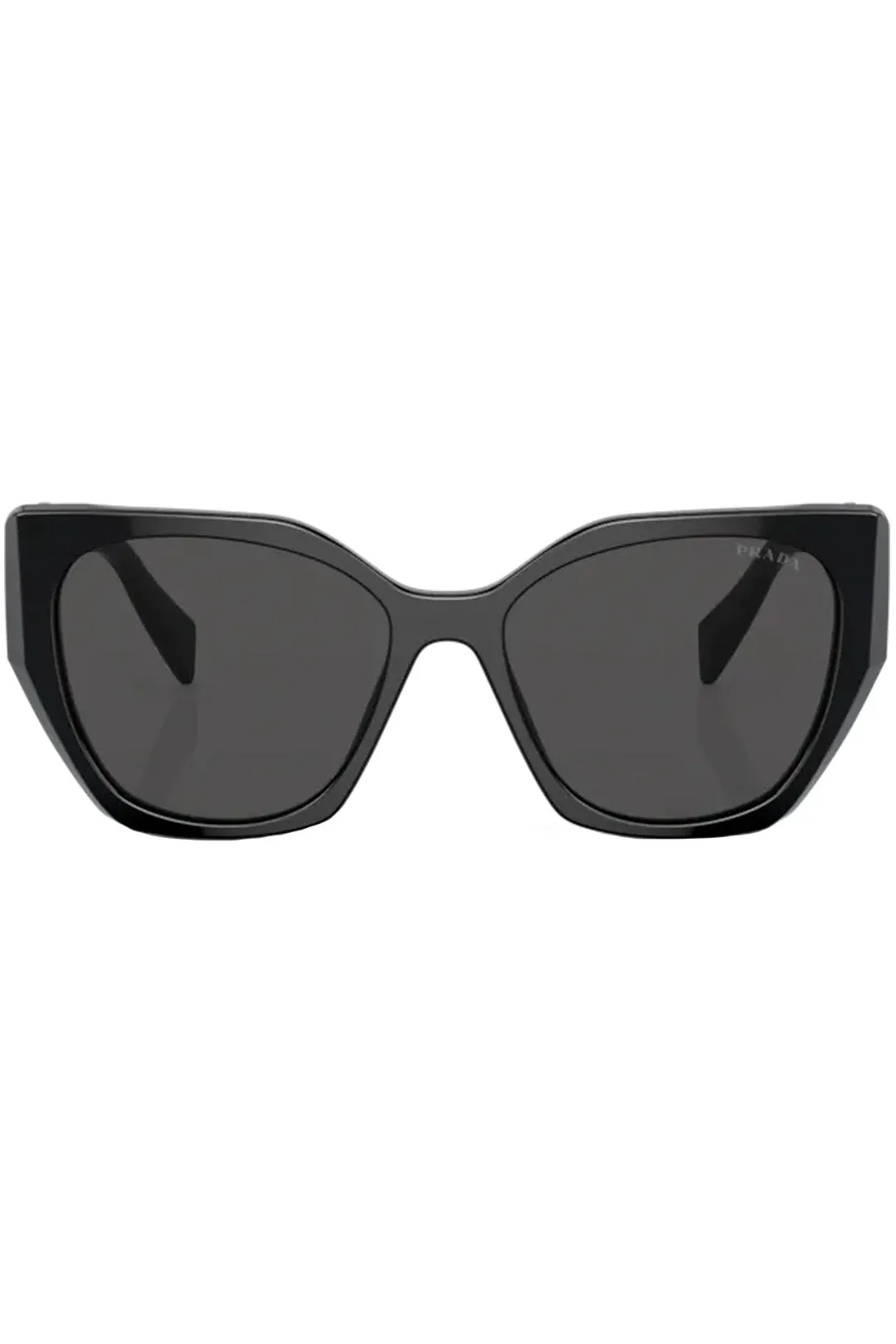 Pillow-Frame Geometric-Temple Sunglasses