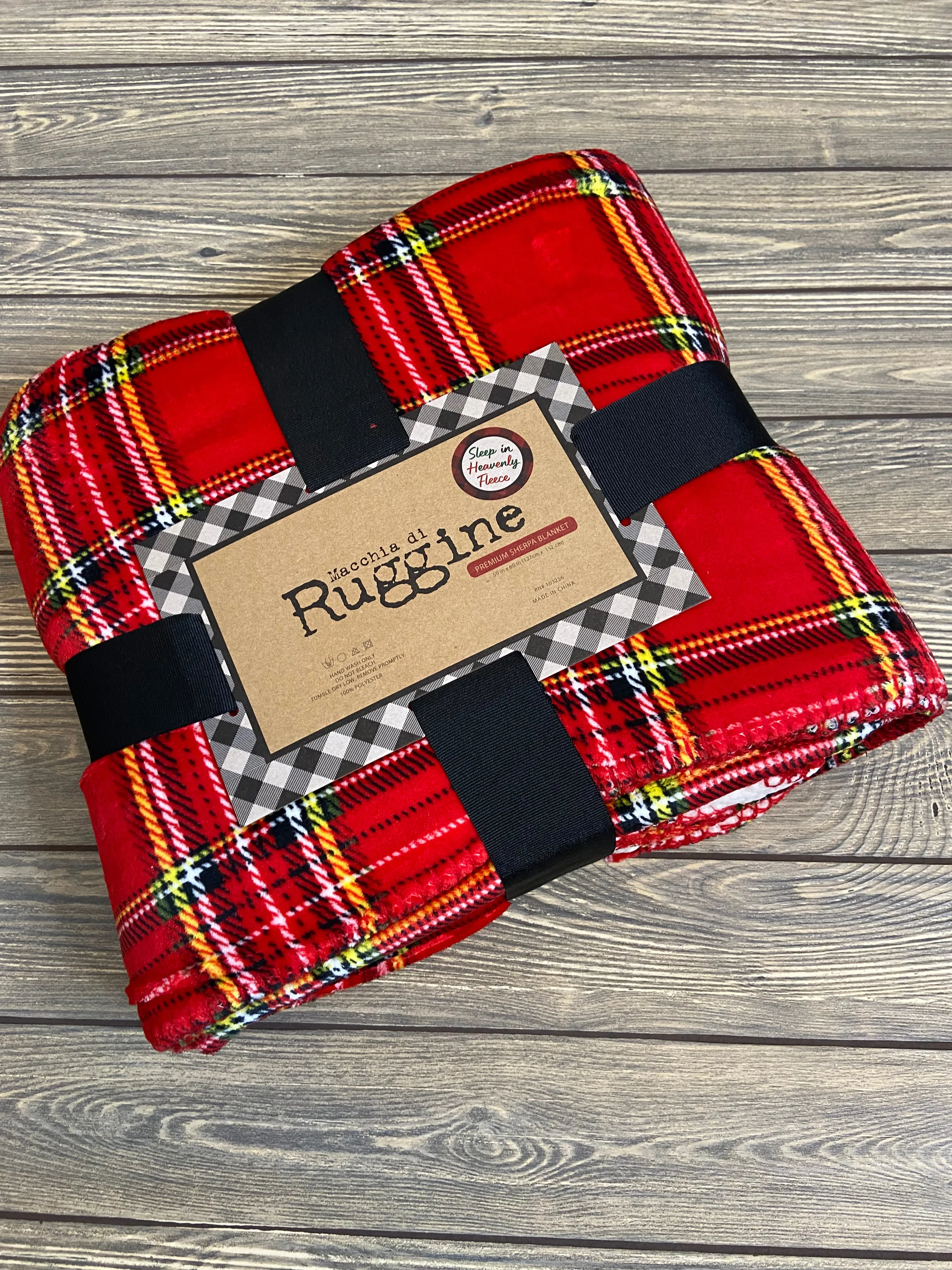 Plaid Sherpa Blanket